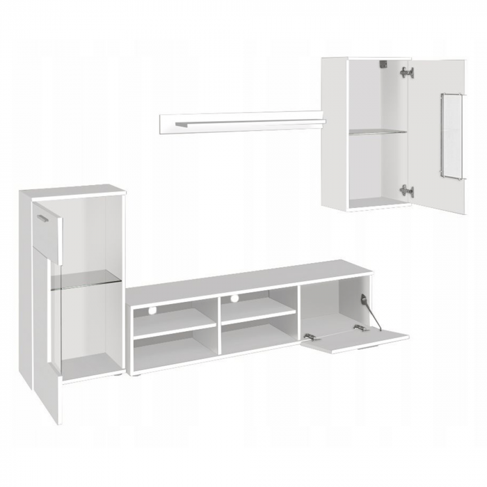 Set mobila Living ,led , Front alb,230 cm lungime ,modern,Bortis Impex [4]