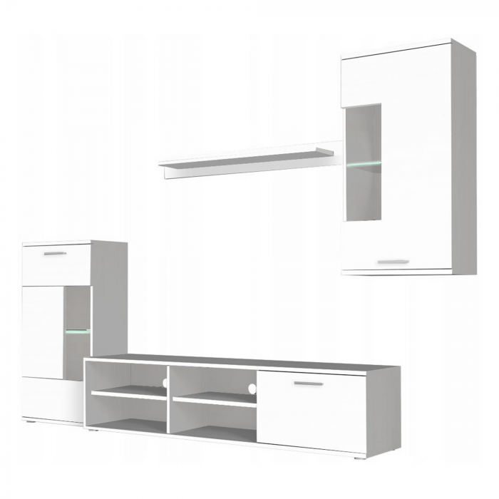 Set mobila Living ,led , Front alb,230 cm lungime ,modern,Bortis Impex [3]