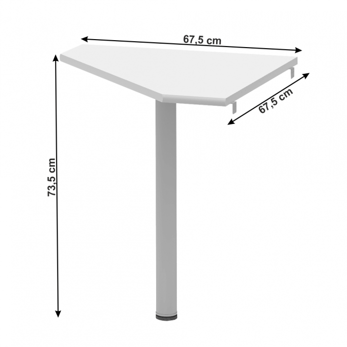 Set mobilier de birou complet , alb , dulapuri, /birou pe colt, rollbox, Bortis [3]