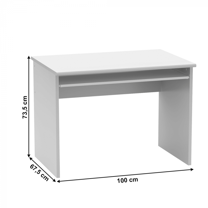 Set mobilier de birou complet , alb , dulapuri, /birou pe colt, rollbox, Bortis [4]