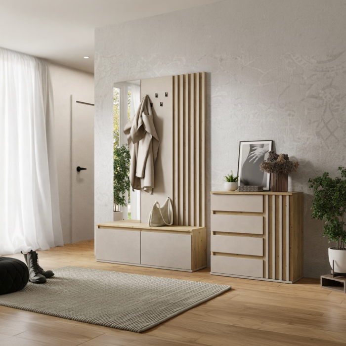 Set pentru hol, caşmir/stejar artisan, DERIS [2]