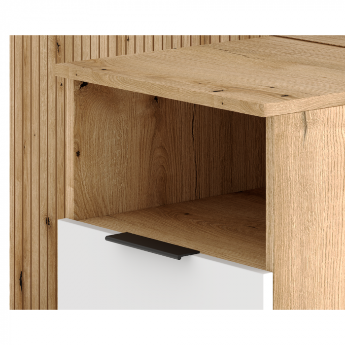 Set pentru hol, stejar evoke/alb, NODRI [6]