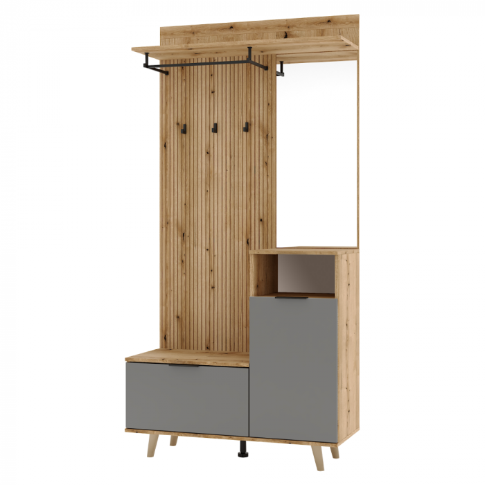 Set pentru hol, stejar evoke/grafit, NODRI [3]