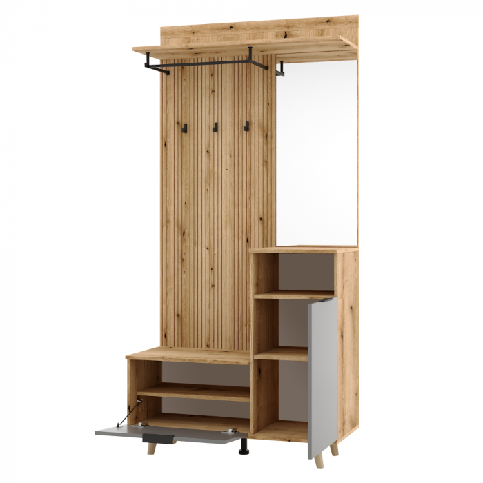 Set pentru hol, stejar evoke/grafit, NODRI [4]