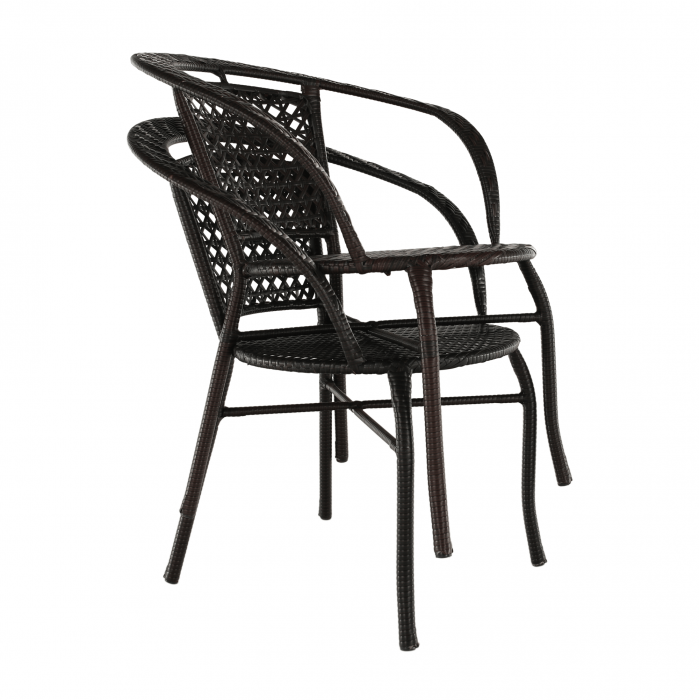 Set ratan de grădină 1+2, maro, LASAN [20]