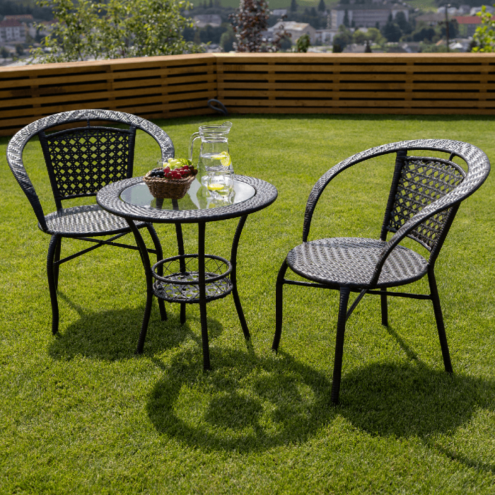 Set ratan de grădină 1+2, maro, LASAN [3]