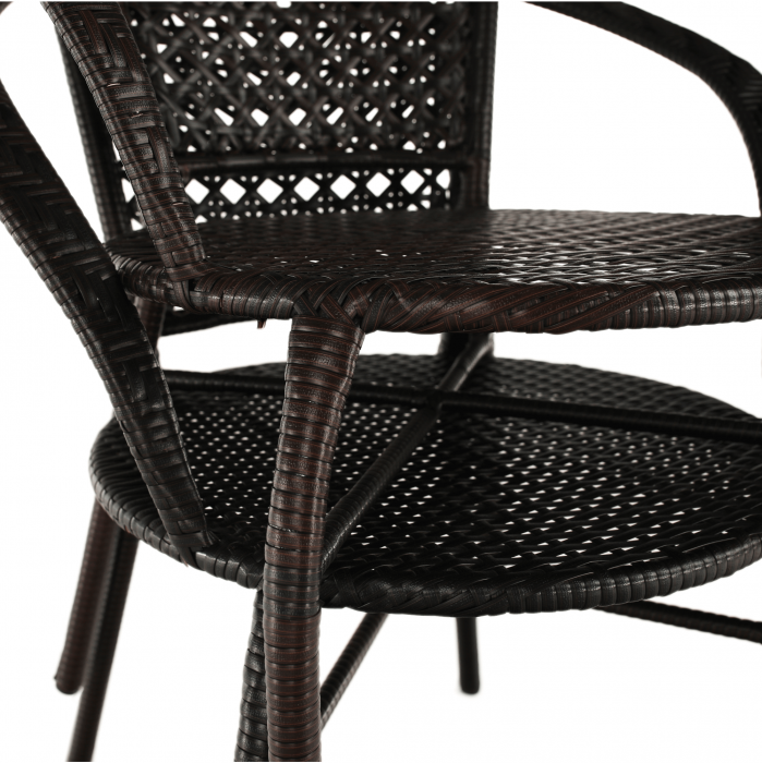 Set ratan de grădină 1+2, maro, LASAN [19]