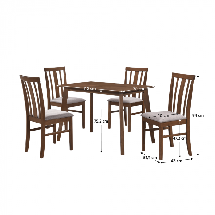 Set sufragerie 1+4, nuc/bej, ROIS SET [7]