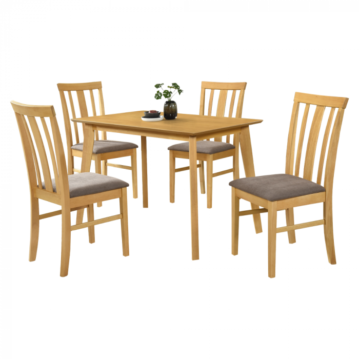 Set sufragerie 1+4, stejar sonoma deschis/maro închis, ROIS SET [3]