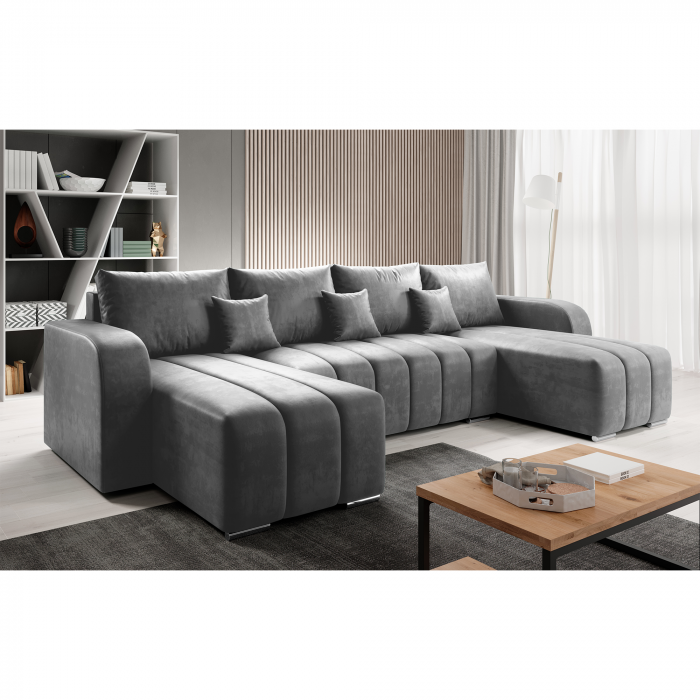 Set universal canapea, culoare gri, PORIMA U [2]