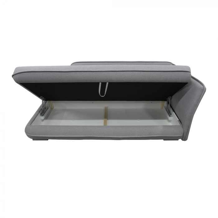 şezlong cu spaţiu de depozitare, gri, dreapta, LAMBA [3]