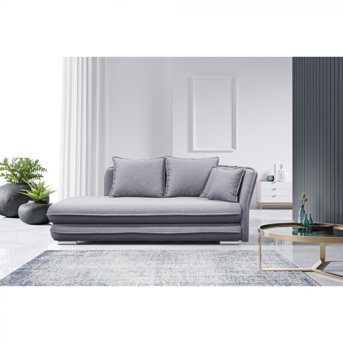 şezlong cu spaţiu de depozitare, gri, dreapta, LAMBA [5]