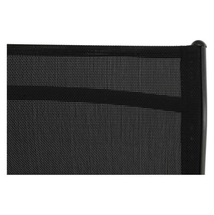 Şezlong de grădină reglabil, negru/gri, ATREO [8]