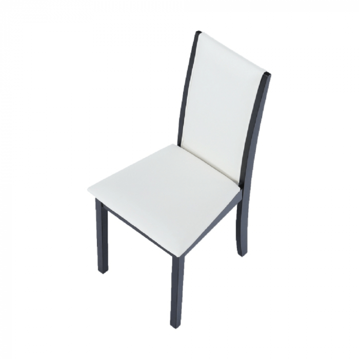 Set masa + 4 scaune din lemn , wenge/alb [2]