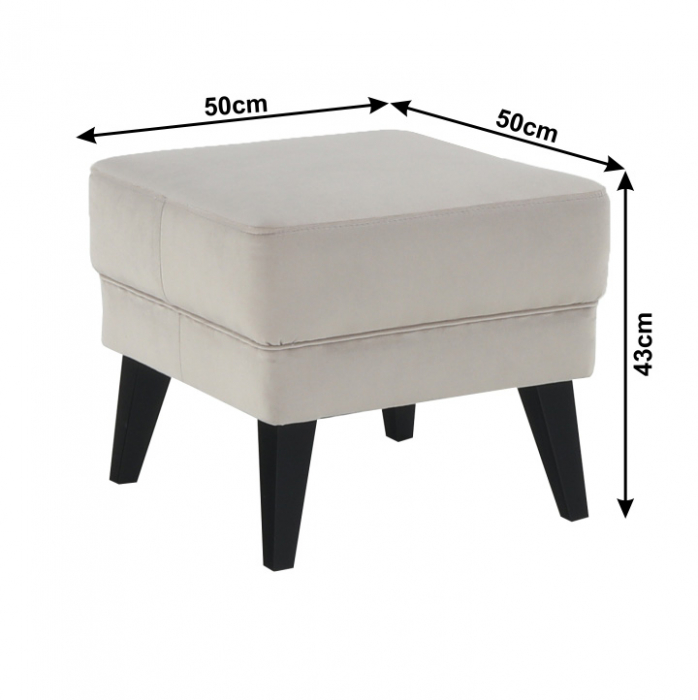 Taburet, crem/negru, RODEZA [2]