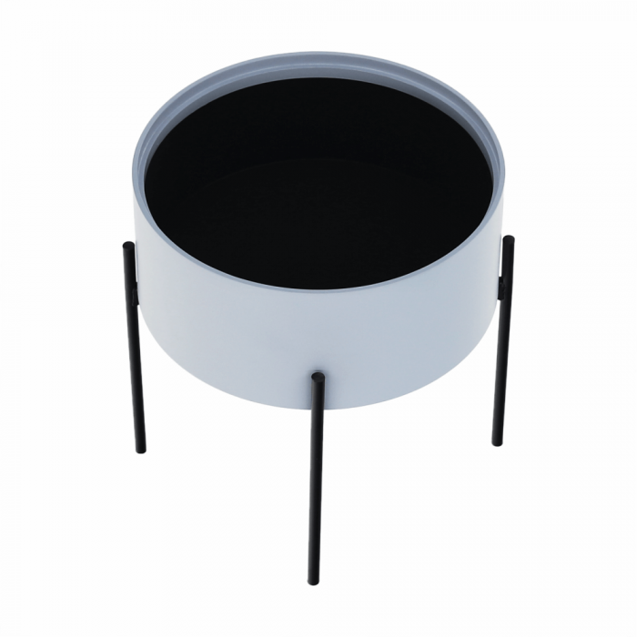 Taburet cu spaţiu de depozitare, gri/natural/negru, MOSAI [13]
