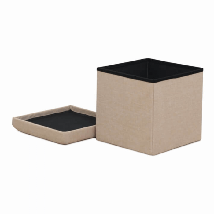 Taburet, material textil bej, FALON [6]