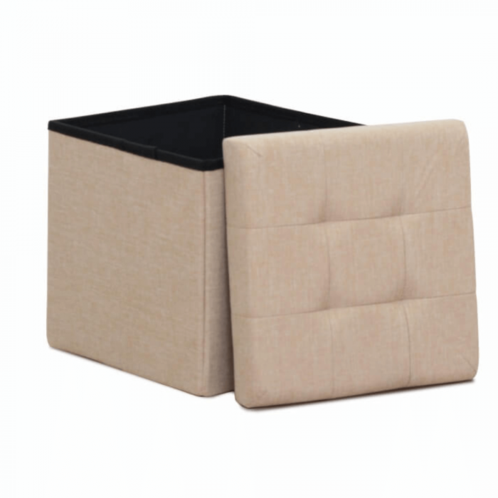 Taburet, material textil bej, FALON [7]