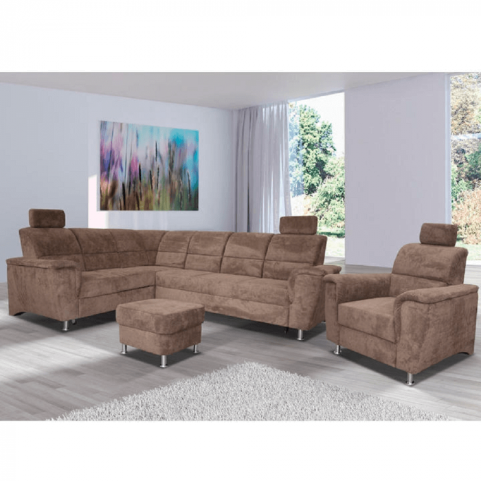 Taburet, material textil maro, SANTIAGO [3]