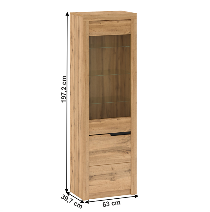 Vitrină A1, stejar wotan, stânga, TORONTA [5]