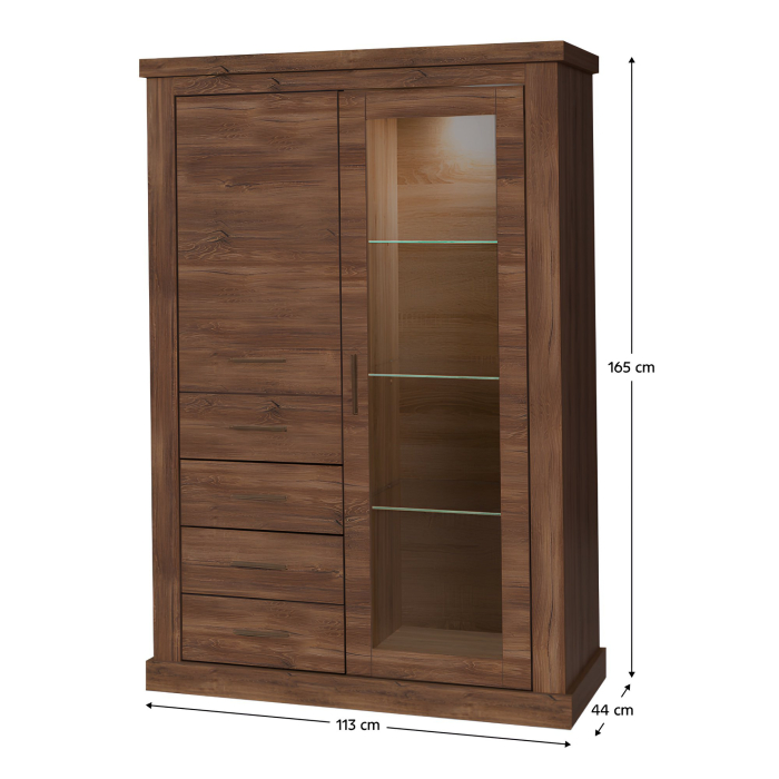 Vitrină AR3, stejar stirling, HILARD [2]