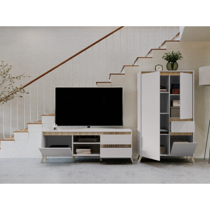 Vitrină, caşmir/stejar sonoma, LONGY REG1W2S [3]