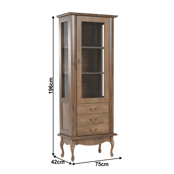 Vitrină DA4, stejar lefkas, VILAR [22]