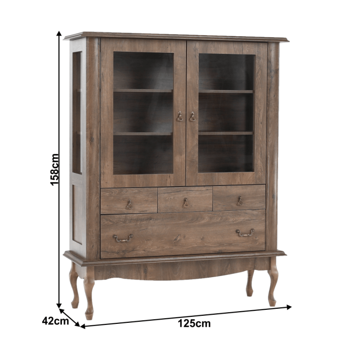 Vitrină DA5, stejar lefkas, VILAR [7]