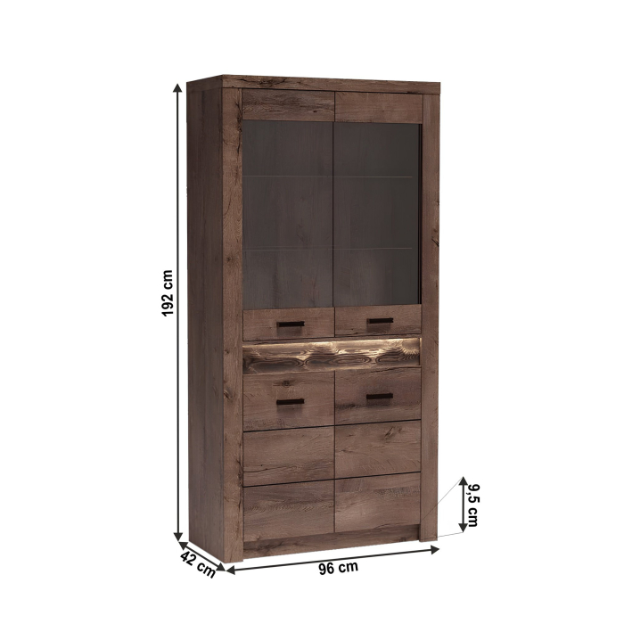 Vitrină, frasin închis, INFINITY I-03 [2]