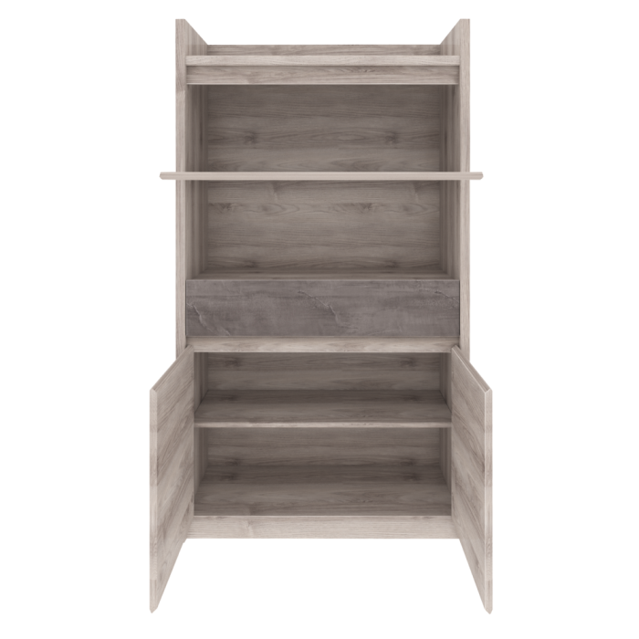 Vitrină joasă 2D1W1S, castan Nairobi / onix, JESI NEW [5]