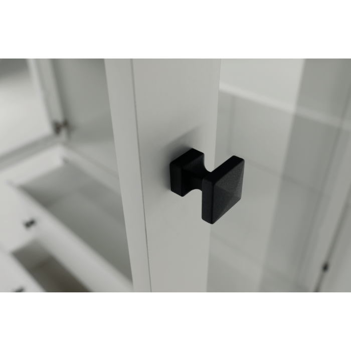 Vitrină MZ5, alb / stejar grand, LEON [16]