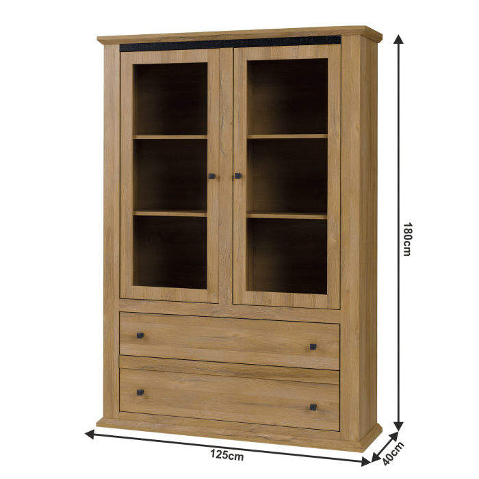 Vitrină MZ5, stejar grand, LEON [4]