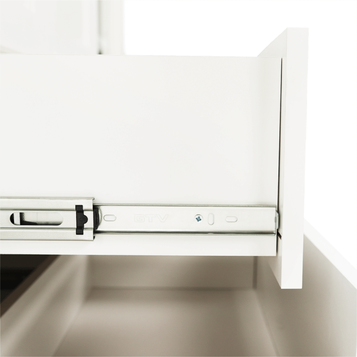 Vitrină MZ6, alb / stejar grand, LEON [15]