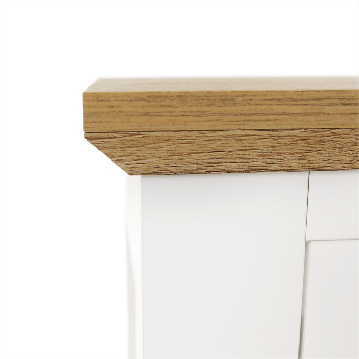 Vitrină MZ6, alb / stejar grand, LEON [13]