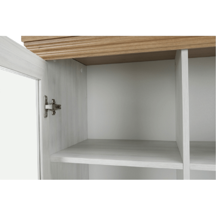 Vitrină, pin nordic/stejar sălbatic, ROYAL W2D [20]