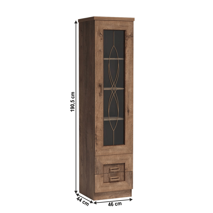 Vitrină, stejar lefkas, TEDY TYP T10 [2]