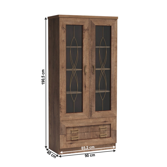 Vitrină, stejar lefkas, TEDY Typ T8 [2]