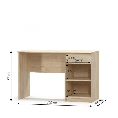 Birou 120x54x77 cm ,Stejar Sonoma,sertar,Bortis Impex [1]
