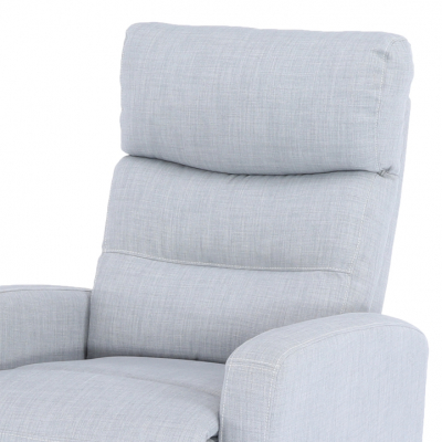 Fotoliu relaxant ,cu recliner, stofa/textil gri , Bortis Impex [7]