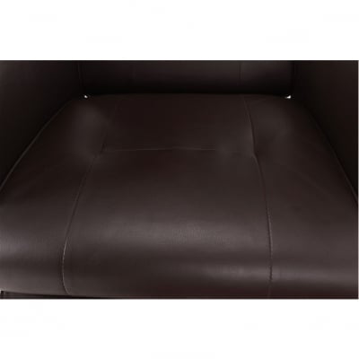 Fotoliu relaxant/confortabil cu recliner mecanic ,pentru living/hol/birou ,piele eco maro,Bortis [8]
