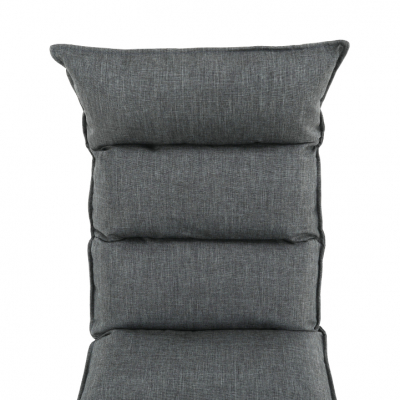 Fotoliu relaxant ,de podea, reglabil ,extensibil ,stofa gri , 134x50 cm,Bortis [11]