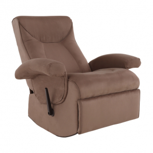 Fotoliu relaxant, cu funcţie electrică de vibraţie -masaj, textil maro,Bortis Impex [1]