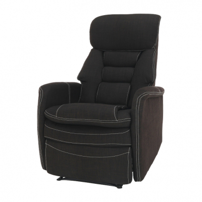 Fotoliu relaxant/confortabil cu recliner ,pentru living/hol/birou ,textil stofa maro-ciocolatiu,Bortis [5]