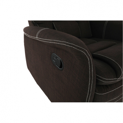 Fotoliu relaxant/confortabil cu recliner ,pentru living/hol/birou ,textil stofa maro-ciocolatiu,Bortis [10]