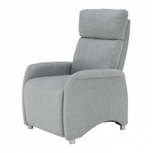Fotoliu reglabil, material textil gri, Bortis Impex [12]