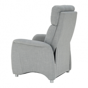 Fotoliu reglabil, material textil gri, Bortis Impex [13]
