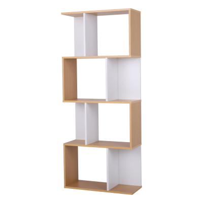 Etajera/Raft, pin/alb,145x60x24 cm,ideala pentru living/birou/hol/dormitor,Bortis [0]