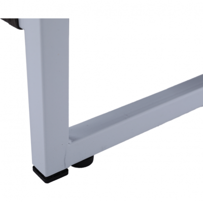 Pantofar bancuta ,metal alb/ stofa maro-gri, 101 cm , Bortis Impex [13]
