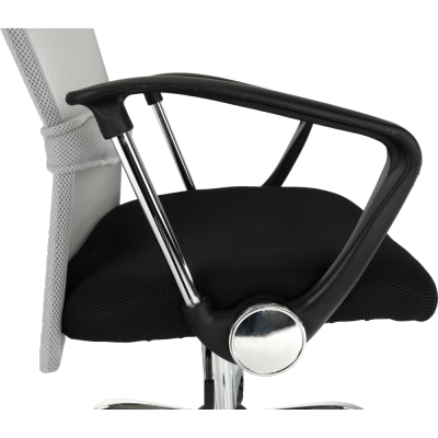 Scaun de birou ,directorial, mesh negru/gri,suport cromat, reglabil/functie balans,Bortis [6]