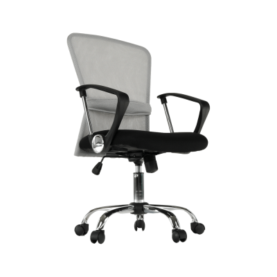 Scaun de birou ,directorial, mesh negru/gri,suport cromat, reglabil/functie balans,Bortis [12]